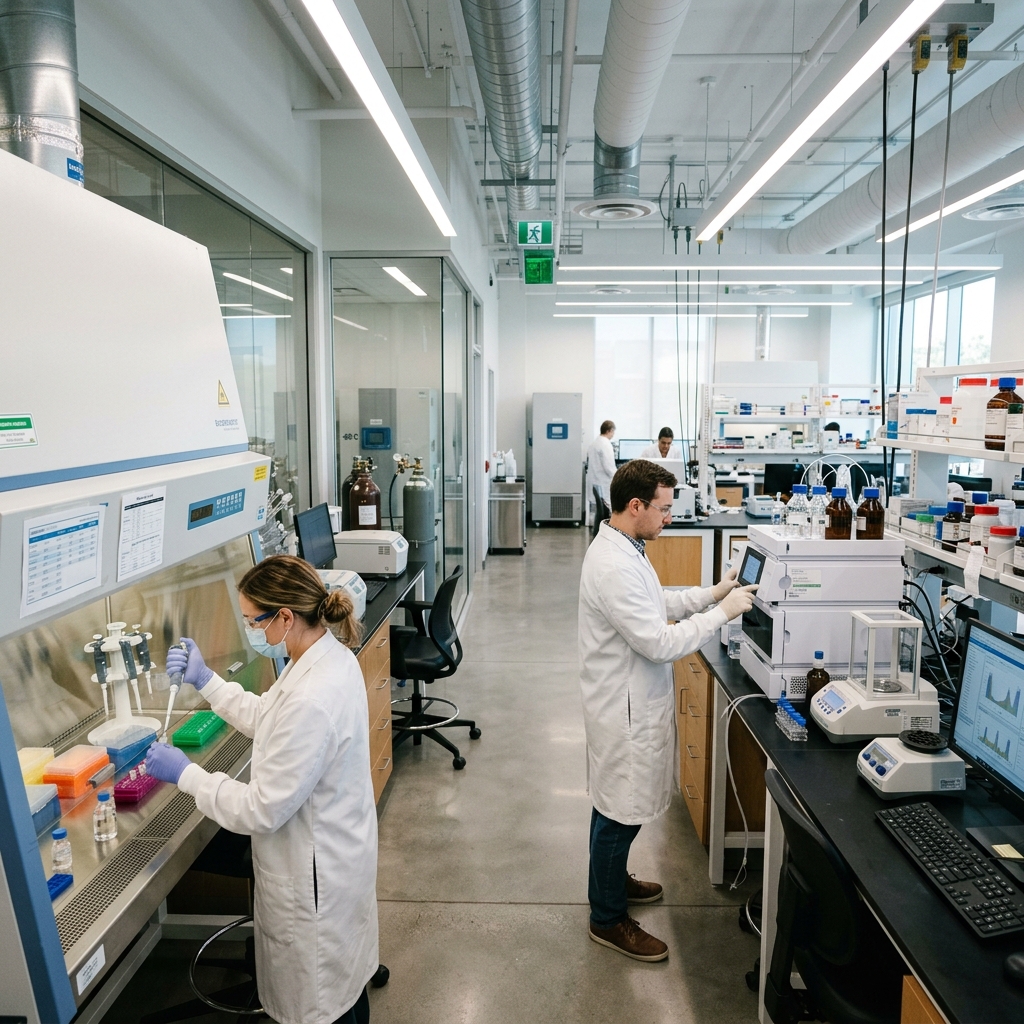 Laboratory bench installation