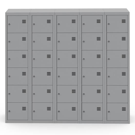 Steel laboratory lockers — single tier ventilated doors
